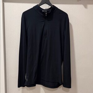 Men's Travis Mathew Black 1/4 Zip Long Sleeve Shirt